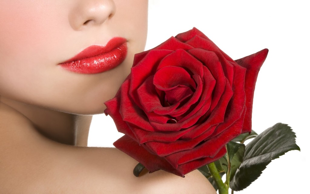 Red Rose with Red Lips