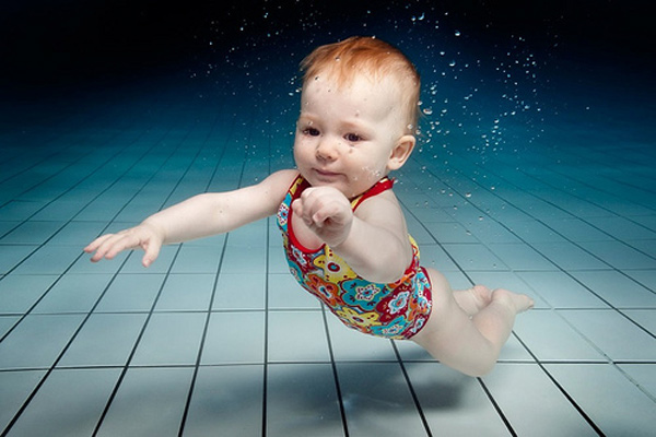baby swimmer