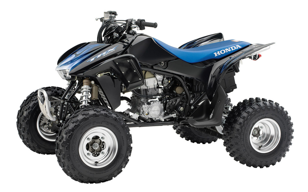 blue and black atv