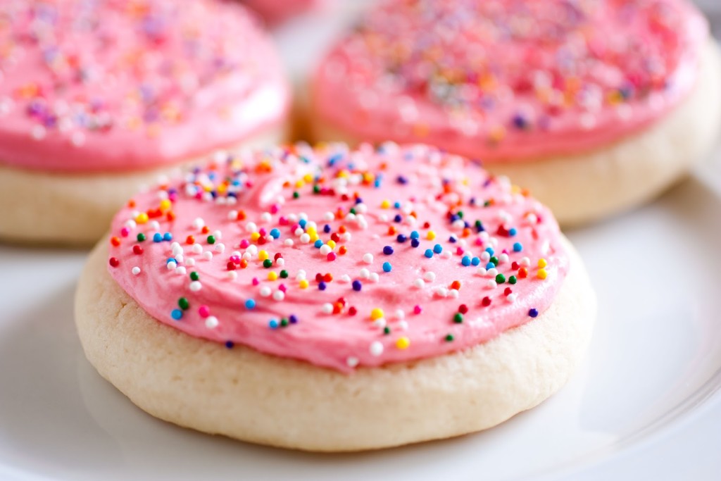 cookies with pink cream